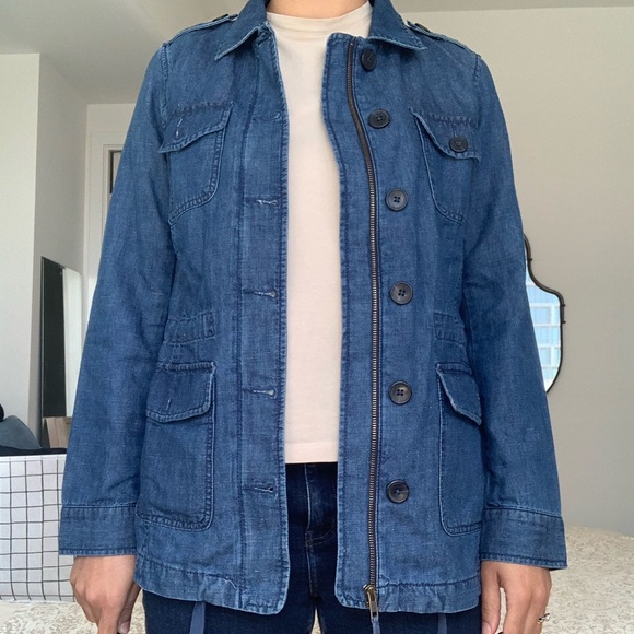 NWT Talbots Women's Denim Jacket (S) Cotton And Hemp Jeans Blue - Picture 1 of 6